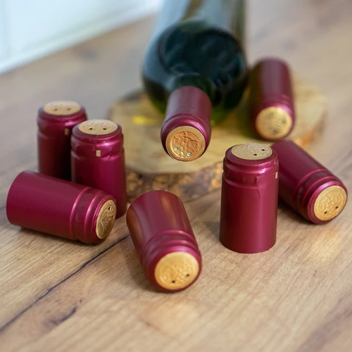 Cápsulas termorretráteis com perfuração vermelhas Ø31 mm, 100 unidades - 2