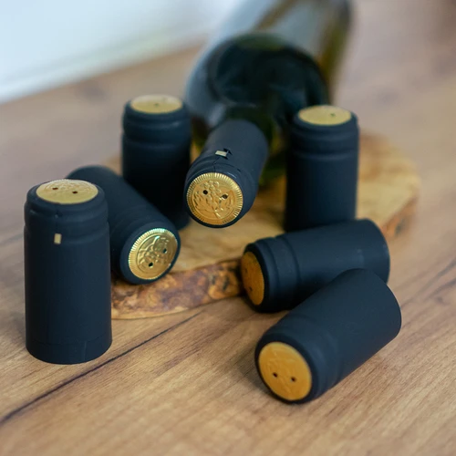 Cápsulas termorretráteis pretas com perfuração, diâmetro 31 mm, 100 unid. - 2