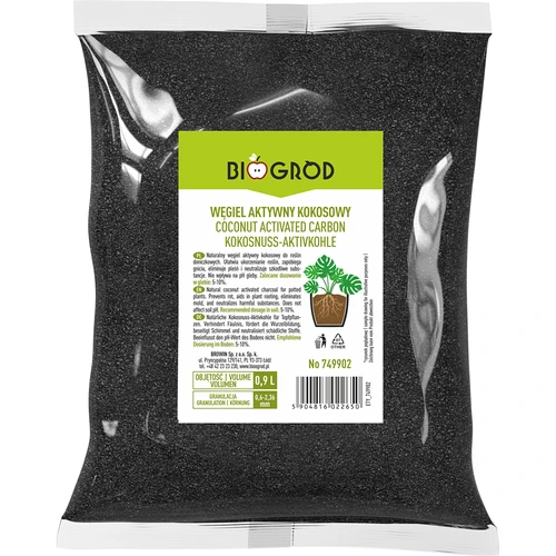 Carvão ativado de coco para plantas 0,9 L - 3
