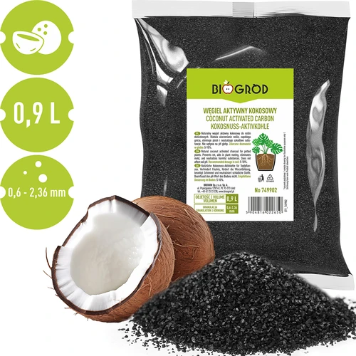 Carvão ativado de coco para plantas 0,9 L - 2
