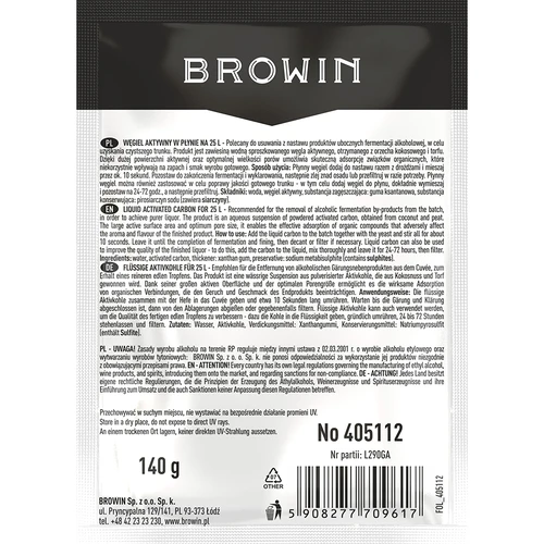 Carvão ativado líquido para 25 L, 140 g - 2