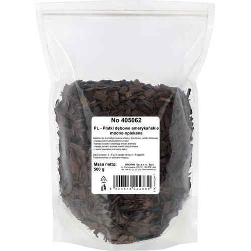 Chips de carvalho americano fortemente tostados, 500 g - 2