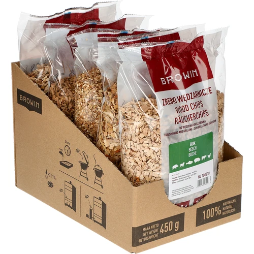 Chips de faia para fumagem/churrasco, 450 g, classe 8 - 2