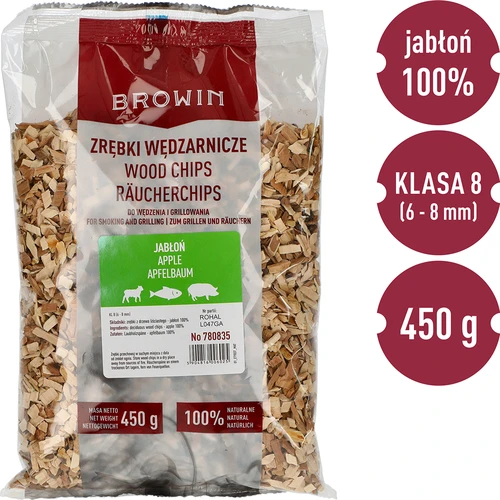 Chips de macieira para fumagem/grelhar, 450 g, cl. 8 - 3