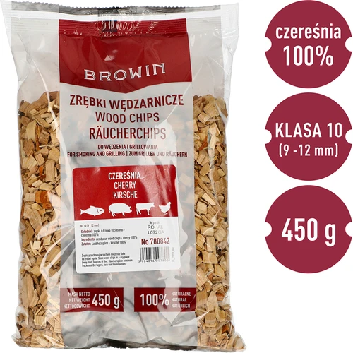 Chips de madeira para fumagem/churrasco, cerejeira, 450 g, classe 10 - 3