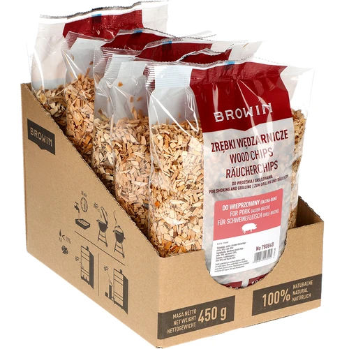 Lascas de madeira para fumagem/grelhar 70% amieiro + 30% faia, 450 g, classe 8 - 2