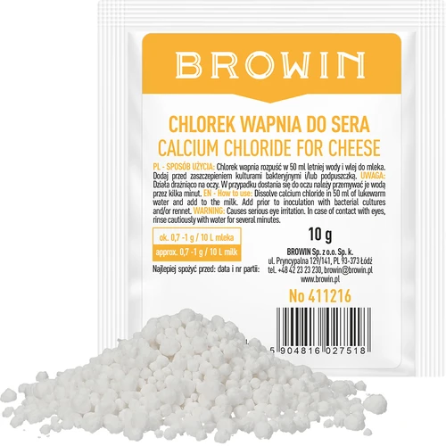 Cloreto de cálcio para queijo, 10 g - 2