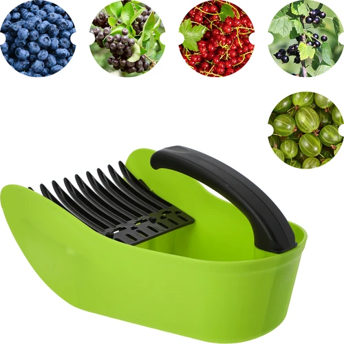 Colhedor de pequenos frutos, verde, em plástico - 2
