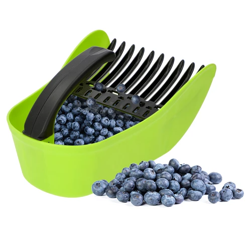 Colhedor de pequenos frutos, verde, em plástico - 5