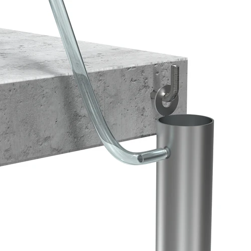 Coluna de filtração em aço inoxidável, suspensa, com acessórios e carvão ativado incluídos - 10