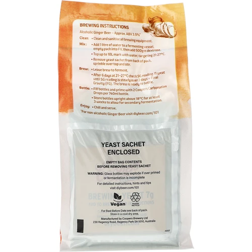 Concentrado Coopers para fabrico de Ginger Beer, 0,5 kg - 3
