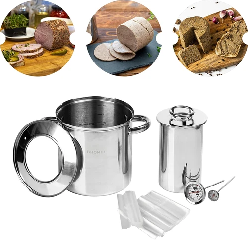 Conjunto com camisa de água-cozedor de fiambre 1,5 kg + panela - 7