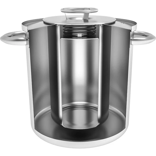 Conjunto com camisa de água-cozedor de fiambre 1,5 kg + panela - 3