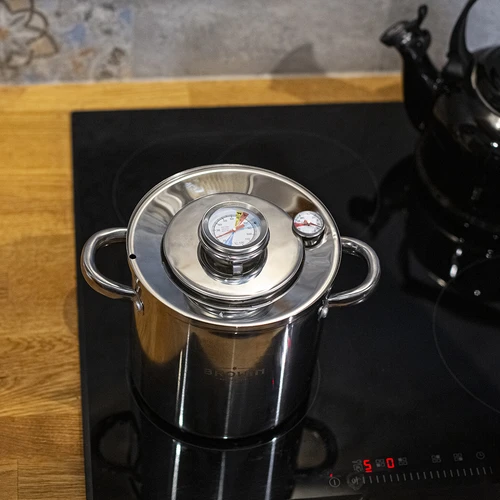 Conjunto com camisa de água-cozedor de fiambre 1,5 kg + panela - 20