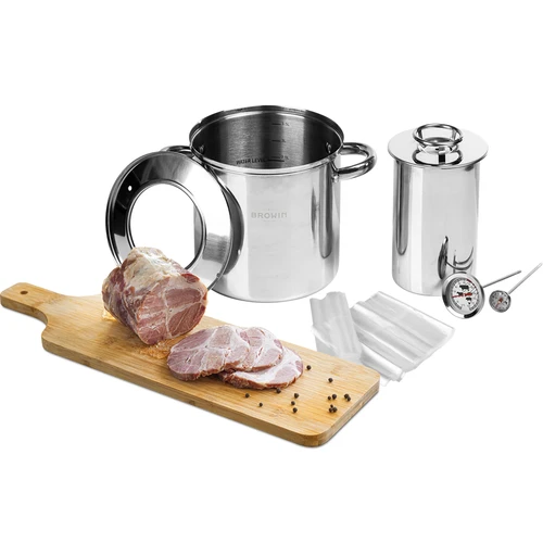 Conjunto com camisa de água-cozedor de fiambre 1,5 kg + panela - 17