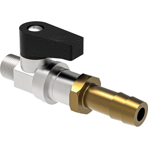 Conjunto: conector de encaixe rápido + válvula de esfera + espigão - 3