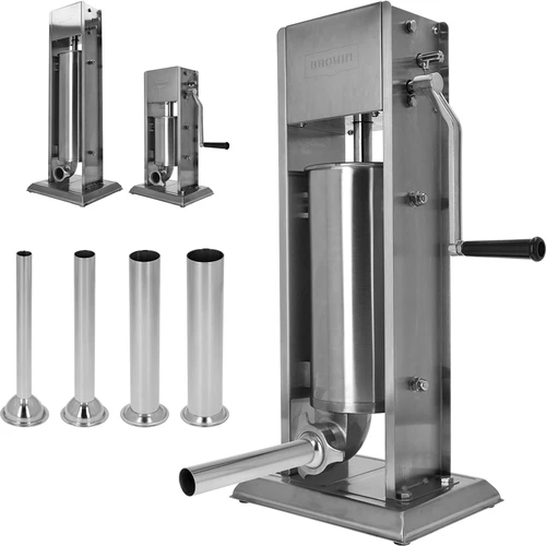 Conjunto de funis em aço inoxidável para máquinas de encher enchidos verticais Browin, compatíveis com 3, 5 e 7 L, 4 peças - 3