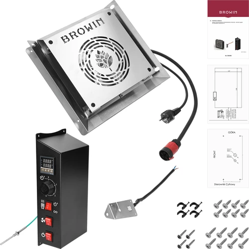 Conjunto de módulos com termostato digital — dragON 2,7 kW, para fumeiros de jardim - 2