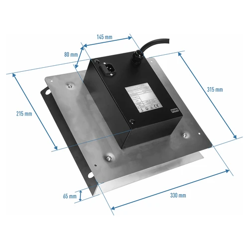 Conjunto de módulos elétricos com controlador Wi‑Fi – dragON IQ 1,5 kW, para fumeiros de jardim - 6