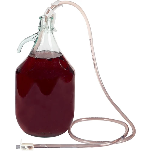Conjunto para trasfega de vinho com suporte e pinça de fecho - 4