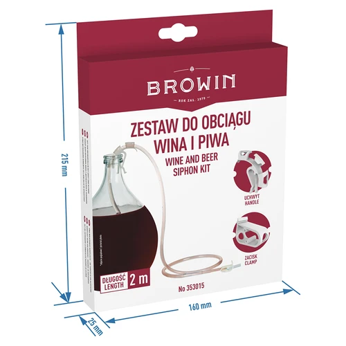 Conjunto para trasfega de vinho com suporte e pinça de fecho - 7