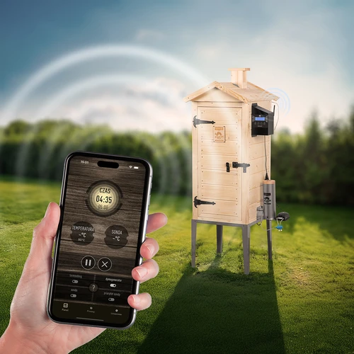 Defumador com Wi‑Fi, 200 L – dragON WOOD 100IQ com módulo elétrico de aquecimento e controlador - 7