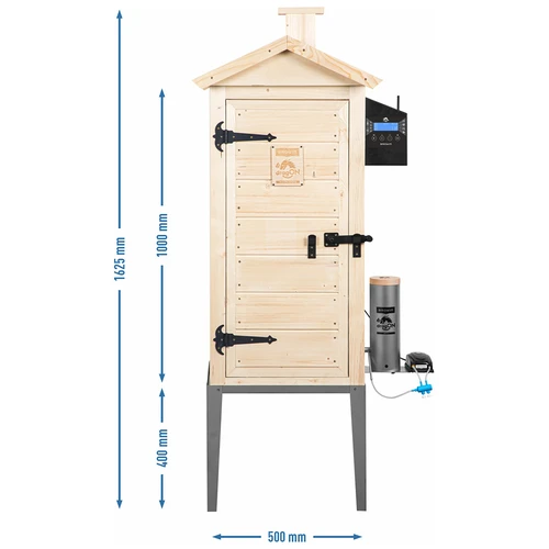 Defumador com Wi‑Fi, 200 L – dragON WOOD 100IQ com módulo elétrico de aquecimento e controlador - 13