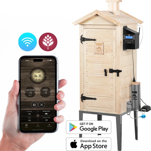 Defumador com Wi‑Fi, 200 L – dragON WOOD 100IQ com módulo elétrico de aquecimento e controlador