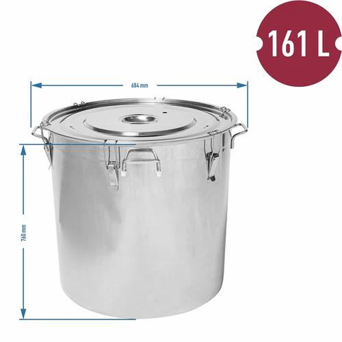 Depósito em aço inoxidável 161 L com tampa - 6