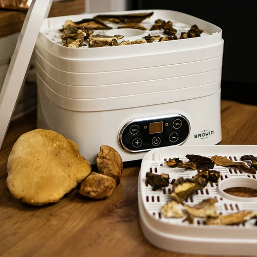 Desidratador para cogumelos, frutas, legumes e ervas com regulação de temperatura, 240 W, branco - 17