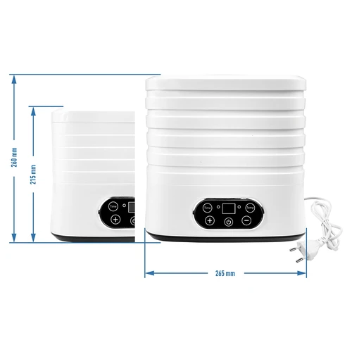 Desidratador para cogumelos, frutas, legumes e ervas com regulação de temperatura, 240 W, branco - 13