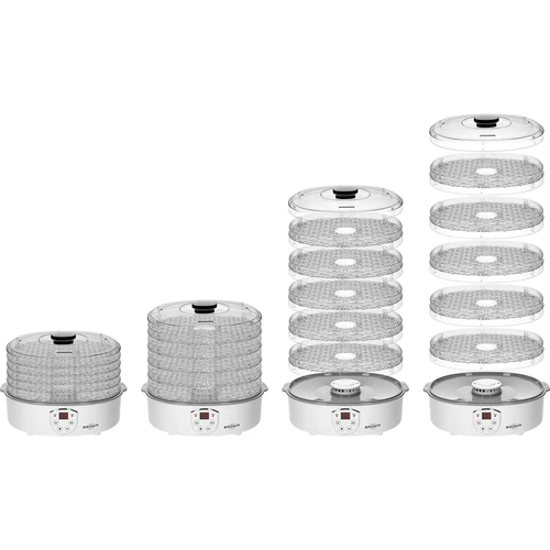 Desidratador para cogumelos, frutas, legumes e ervas com regulação de temperatura, 240 W, transparente - 9