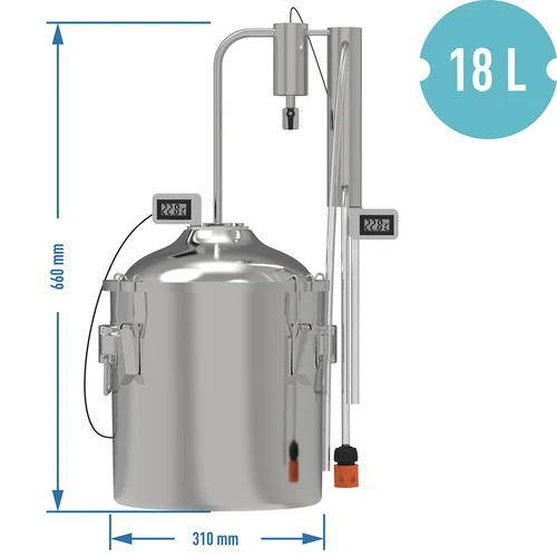 Destilador clássico Convex 18 L - 1 câmara de decantação - 8