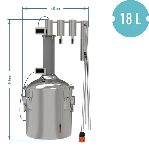 Destilador hawkSTILL 1.0 CONVEX 18 L - MUNIN - 13