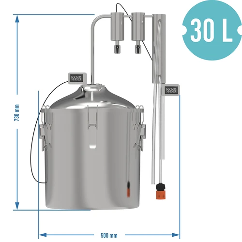 Destilador hawkSTILL 1.0 CONVEX 30 L - 2 Thumpers - 9