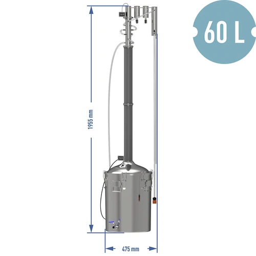 Destilador hawkSTILL 1.0 CONVEX 60 L - Elétrico PERUN - 16