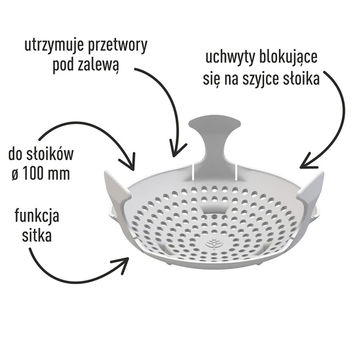 Disco de pressão - grelha para conservas, fermentados e vinagre - para frascos Ø 100 mm - 3