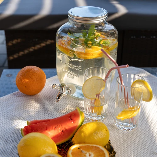 Dispensador para limonada com torneira – de vidro, 4 L - 6