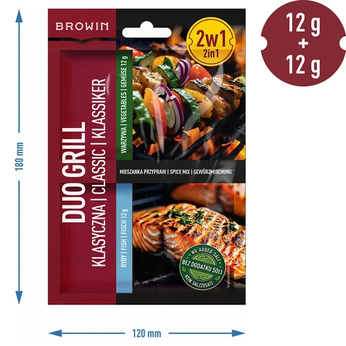 Duo Grill Clássica para peixe e legumes - mistura de especiarias 2 em 1, 2 x 12 g - 4