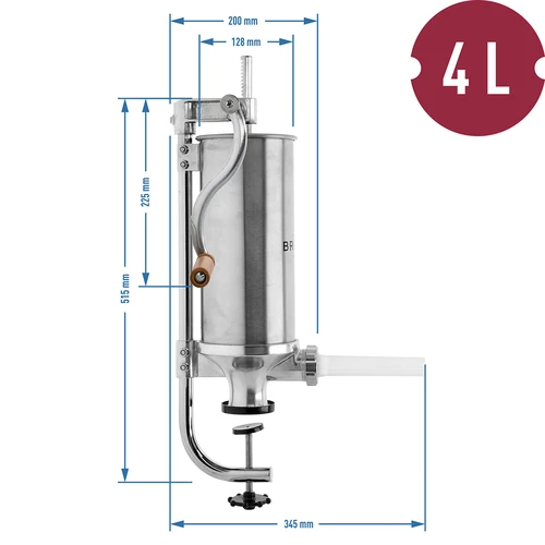 Enchedor vertical para enchidos 4 kg - 10