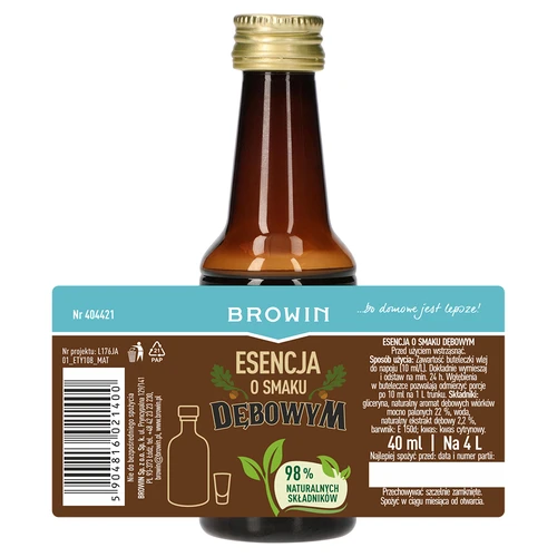 Essência com sabor a carvalho, com aroma e extrato naturais — 40 ml, para 4 L - 6