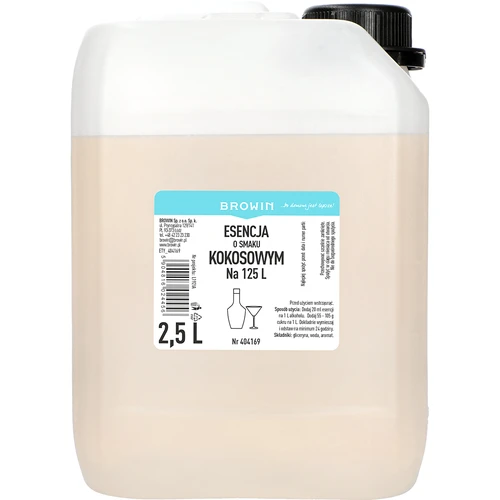 Essência com sabor a coco, 2,5 L, para 125 L de bebida pronta