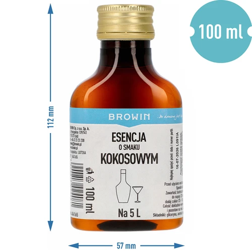 Essência com sabor a coco, para 5 L - 100 ml - 7