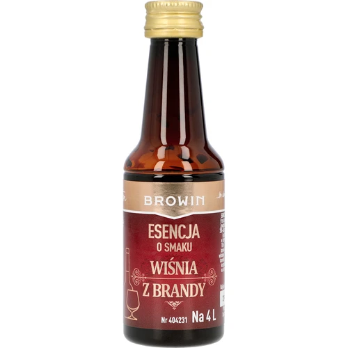Essência com sabor a ginja com brandy, 40 ml - para 4 L
