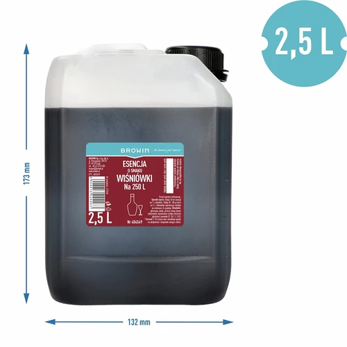 Essência com sabor a ginjinha, 2,5 L para 250 L de bebida pronta - 3