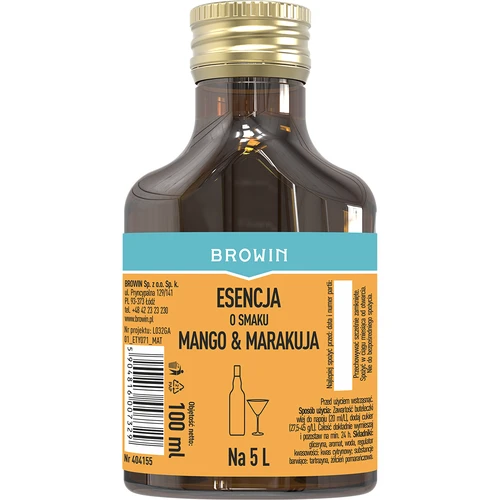 Essência com sabor a manga & maracujá para 5 L, 100 ml