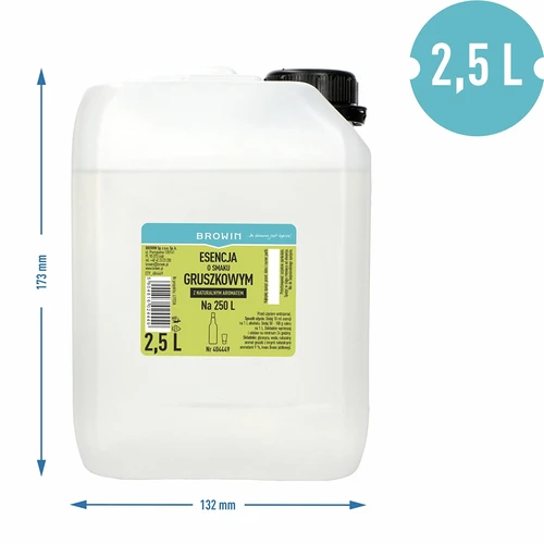 Essência com sabor a pera, aroma natural, 2,5 L - 3
