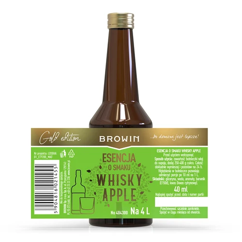Essência com sabor a Whisky Apple - 40 ml, para 4 L - 4