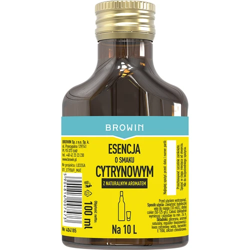 Essência de limão com aroma natural para 10 L - 100 ml