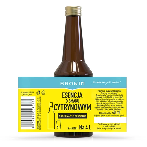 Essência de limão com aroma natural para 4 L - 40 ml - 6